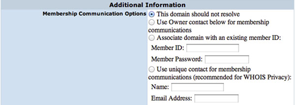 .XXX domains require additional information to be submitted with the registration.